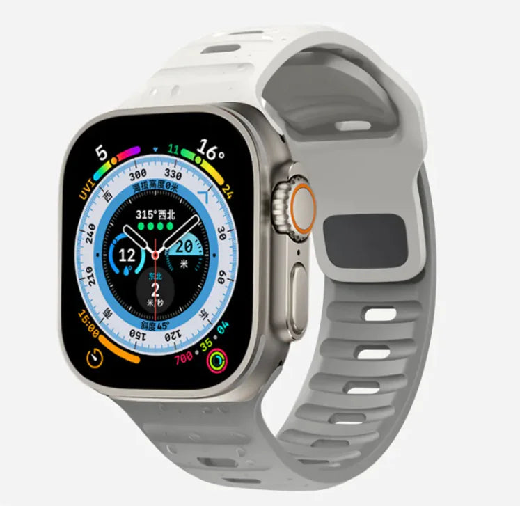 Bracelet sport en silicone souple pour Apple Watch