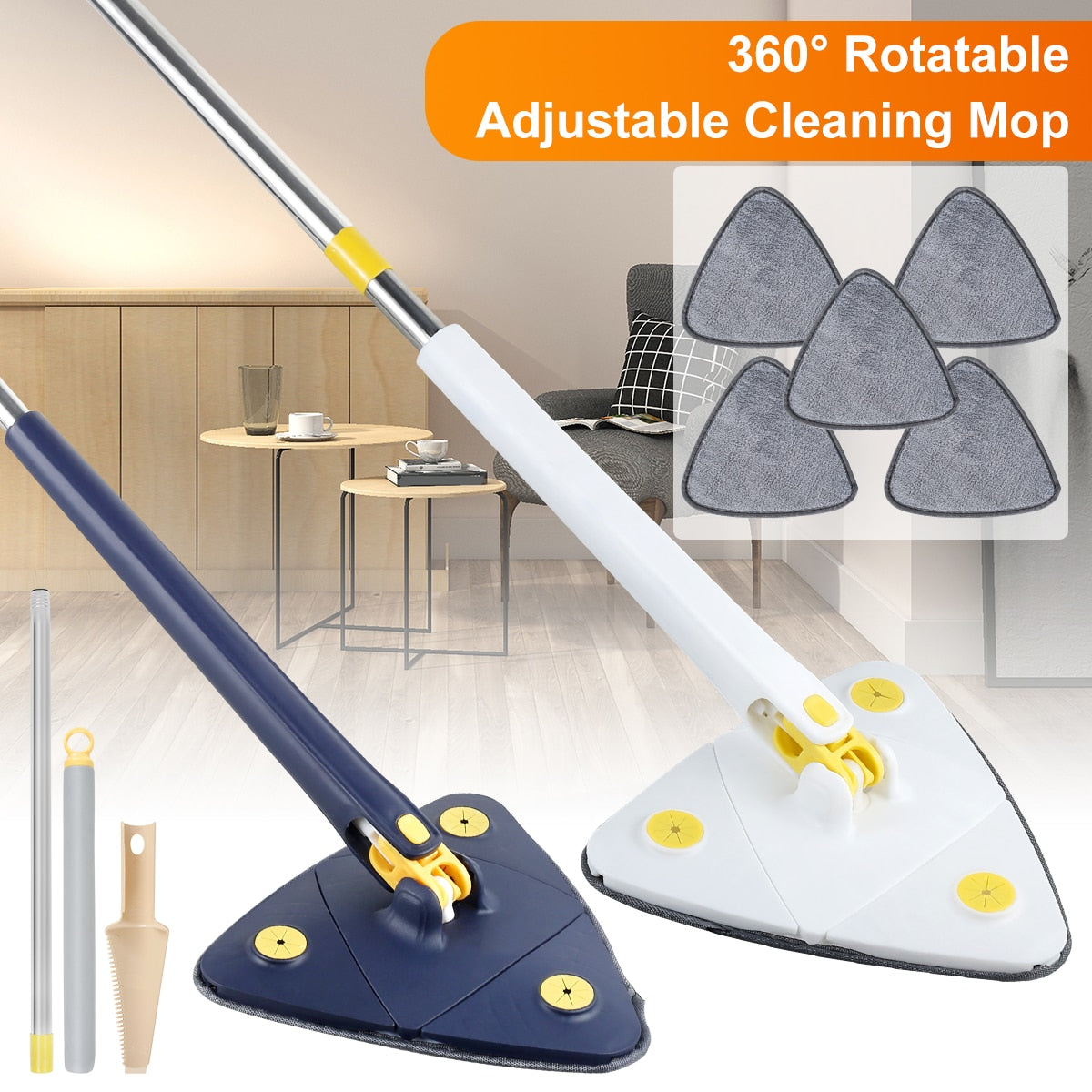 Self-Squeeze Triangular Mop - EnjoyHomePlus