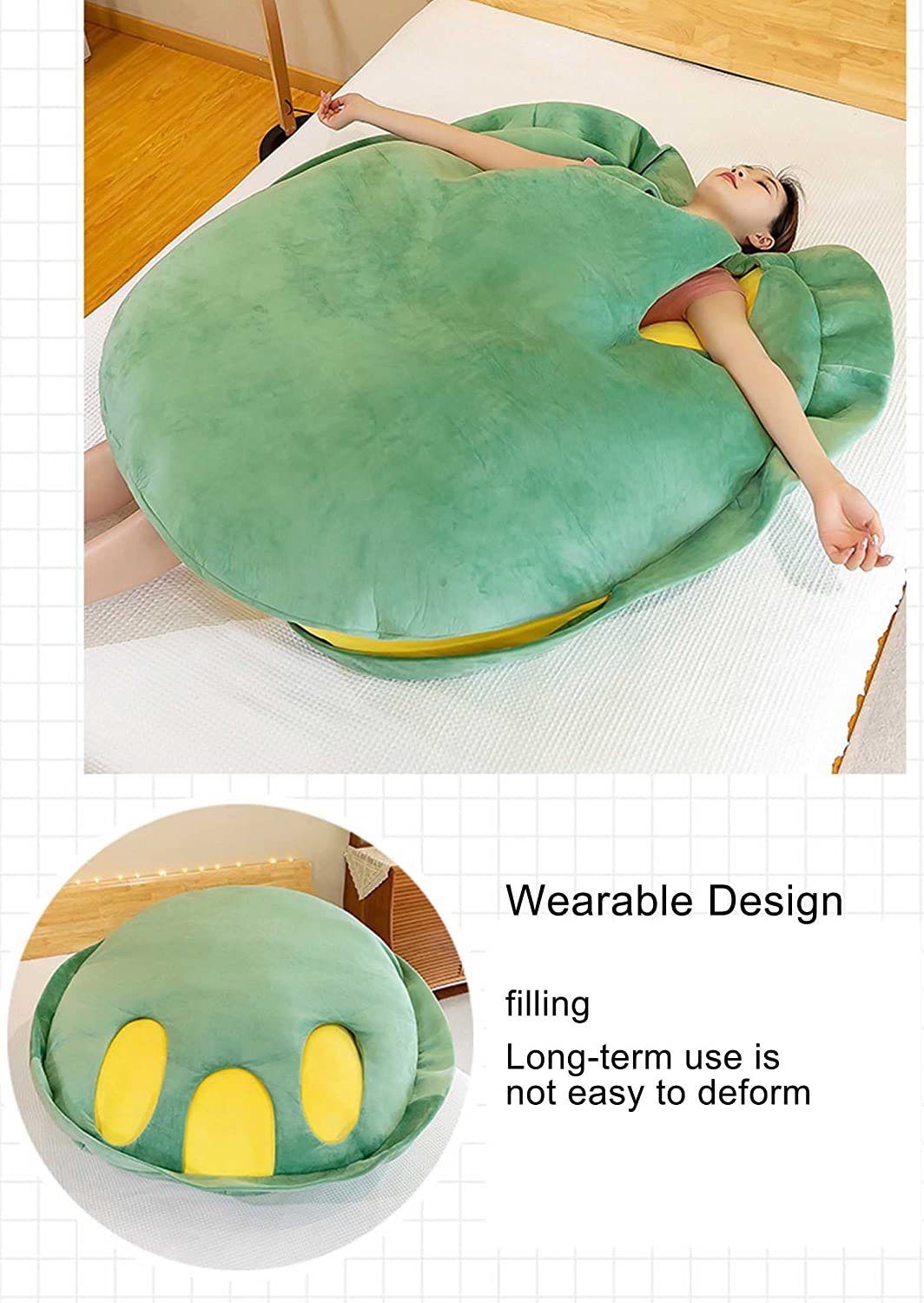 Wearable Turtle Shell Pillows - Green - EnjoyHomePlus