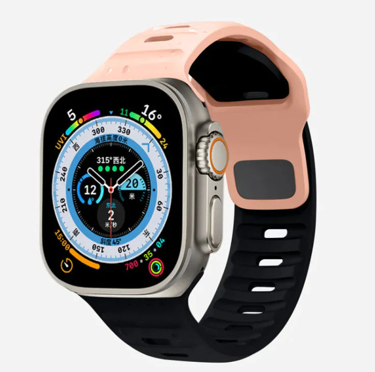 Bracelet sport en silicone souple pour Apple Watch