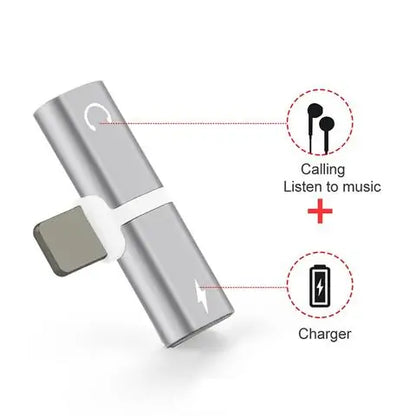 Adaptateur de charge et audio pour iPhone