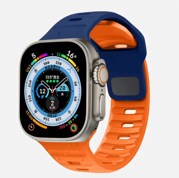 Bracelet sport en silicone souple pour Apple Watch