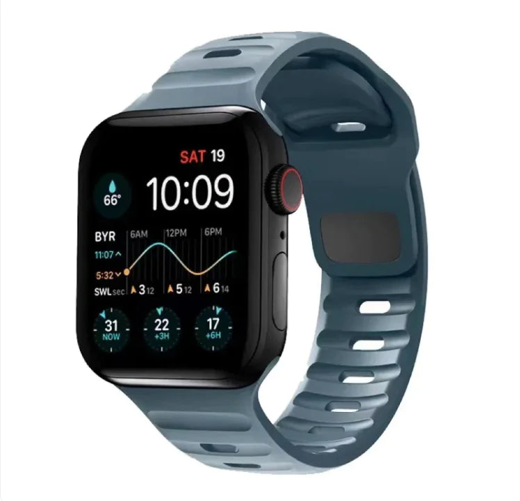 Bracelet sport en silicone souple pour Apple Watch