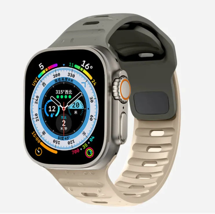 Bracelet sport en silicone souple pour Apple Watch