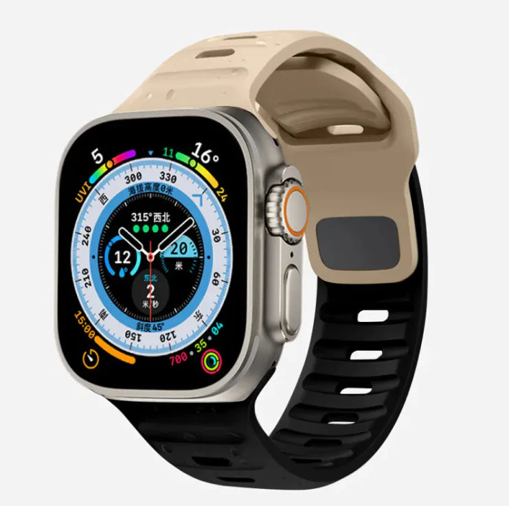 Bracelet sport en silicone souple pour Apple Watch