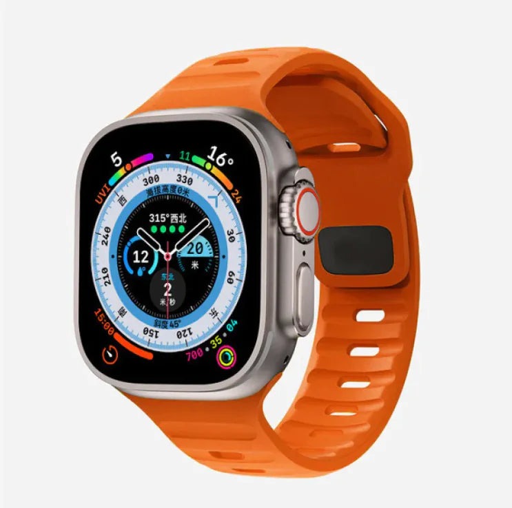 Bracelet sport en silicone souple pour Apple Watch