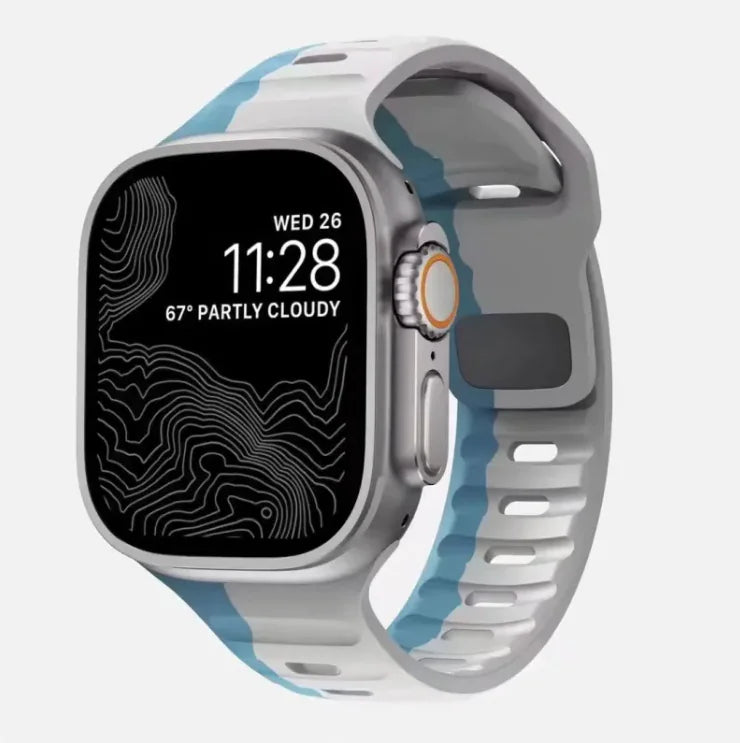 Bracelet sport en silicone souple pour Apple Watch