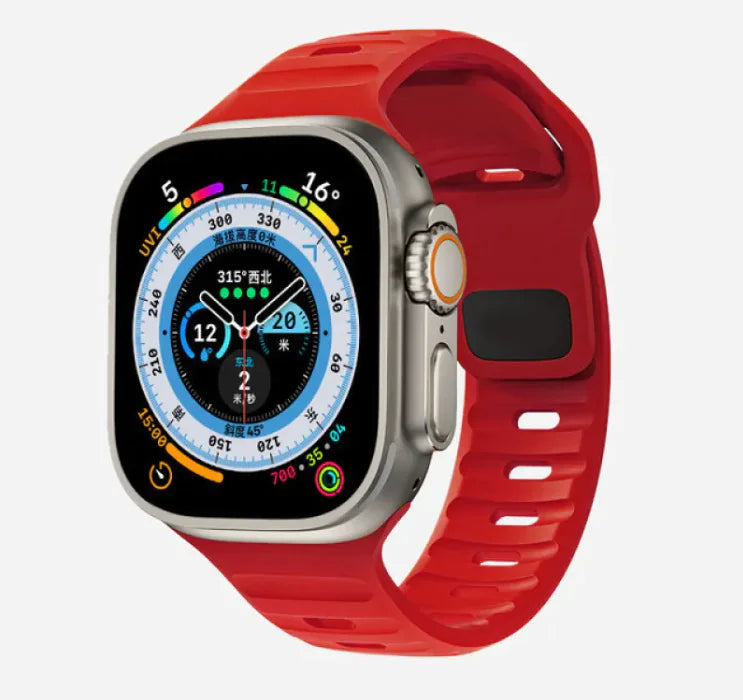 Bracelet sport en silicone souple pour Apple Watch