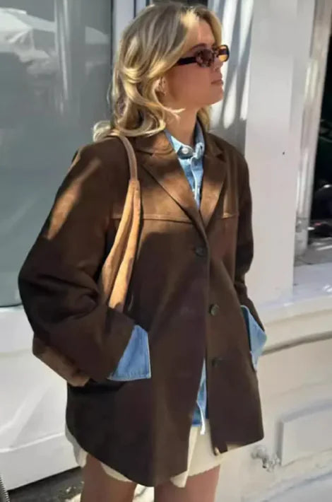 Manteau d'automne et d'hiver pour femme, trench-coat long à double boutonnage avec col polo tendance