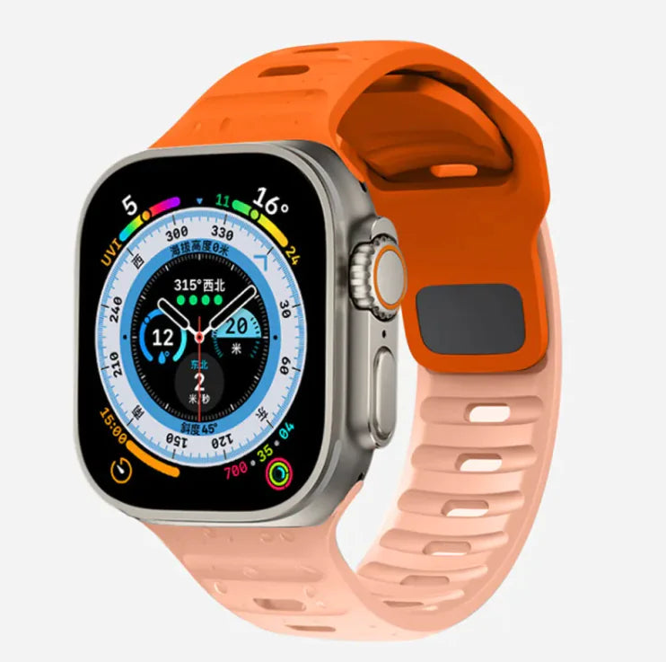 Bracelet sport en silicone souple pour Apple Watch