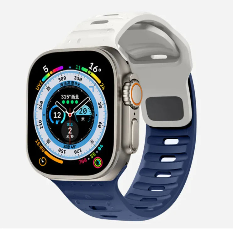 Bracelet sport en silicone souple pour Apple Watch