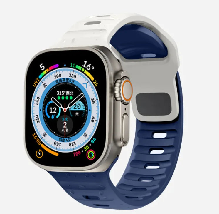 Bracelet sport en silicone souple pour Apple Watch