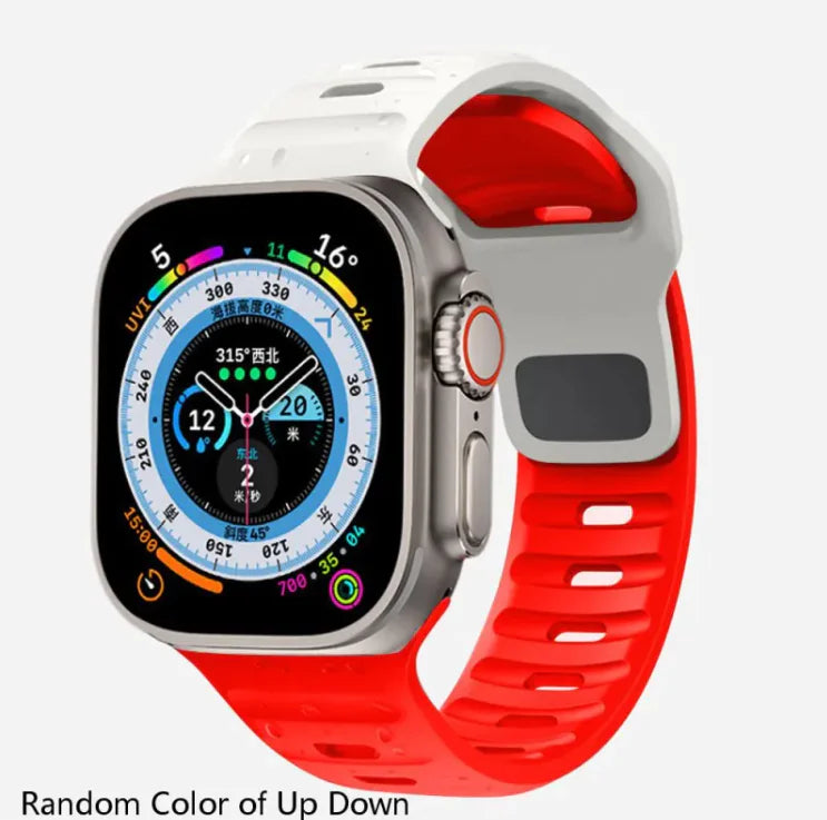 Bracelet sport en silicone souple pour Apple Watch