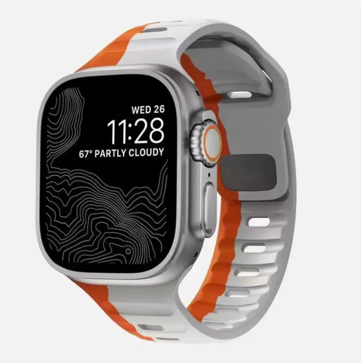 Bracelet sport en silicone souple pour Apple Watch