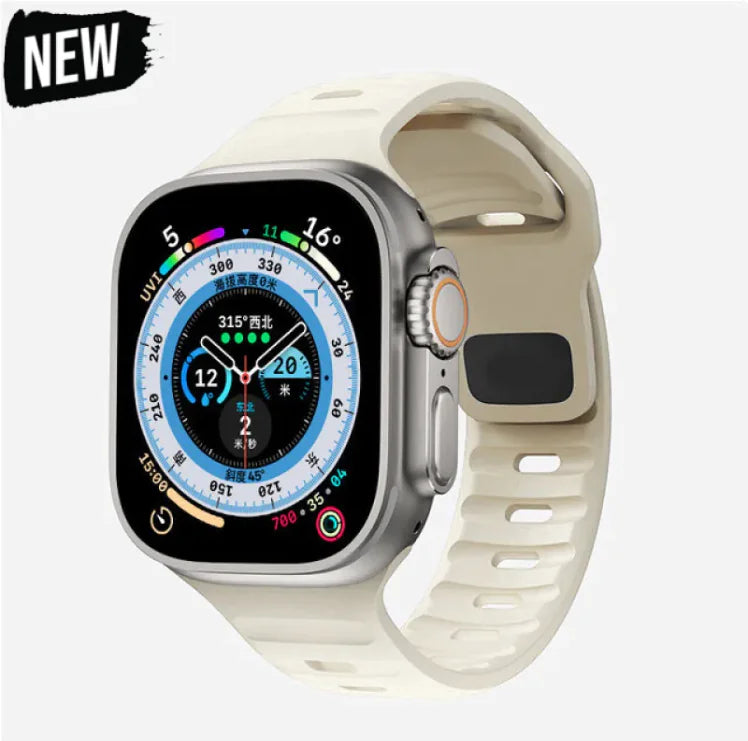 Bracelet sport en silicone souple pour Apple Watch