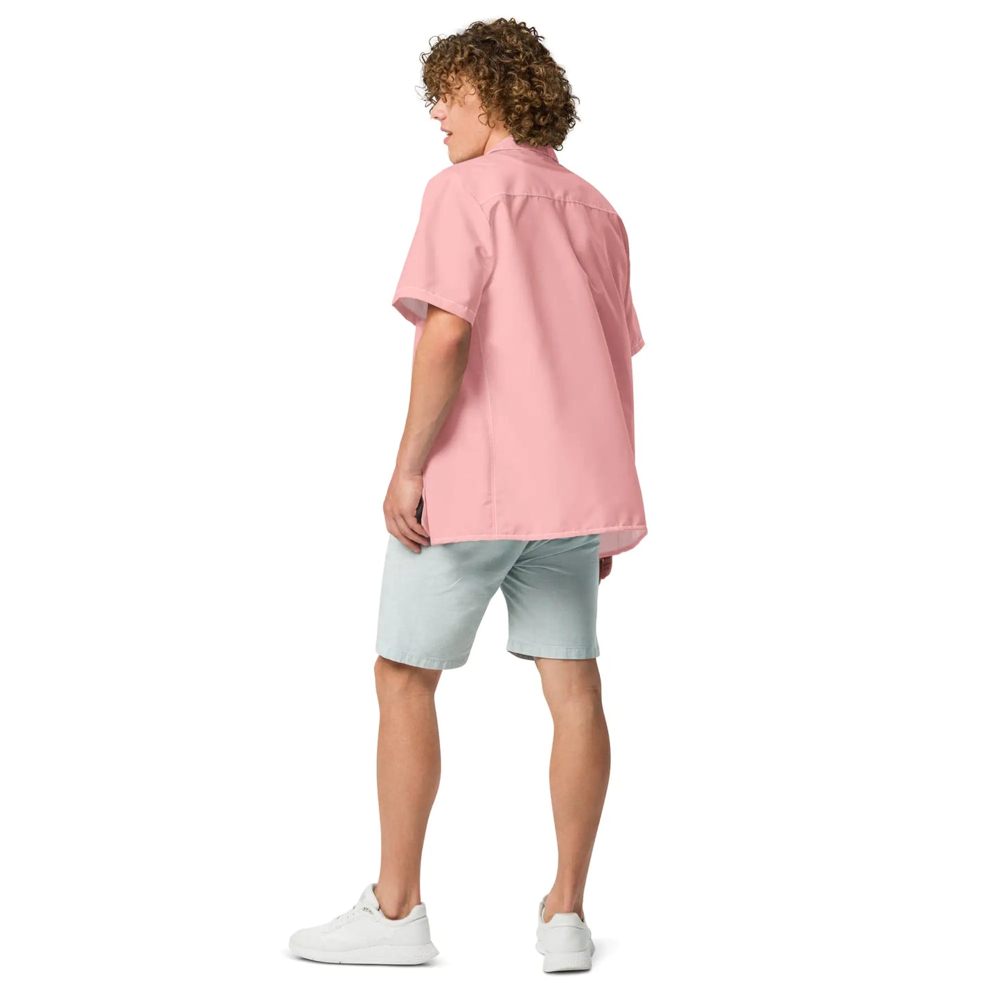 Chemise à boutons corail