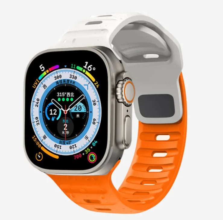 Bracelet sport en silicone souple pour Apple Watch