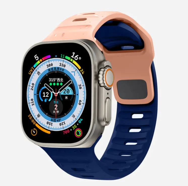 Bracelet sport en silicone souple pour Apple Watch